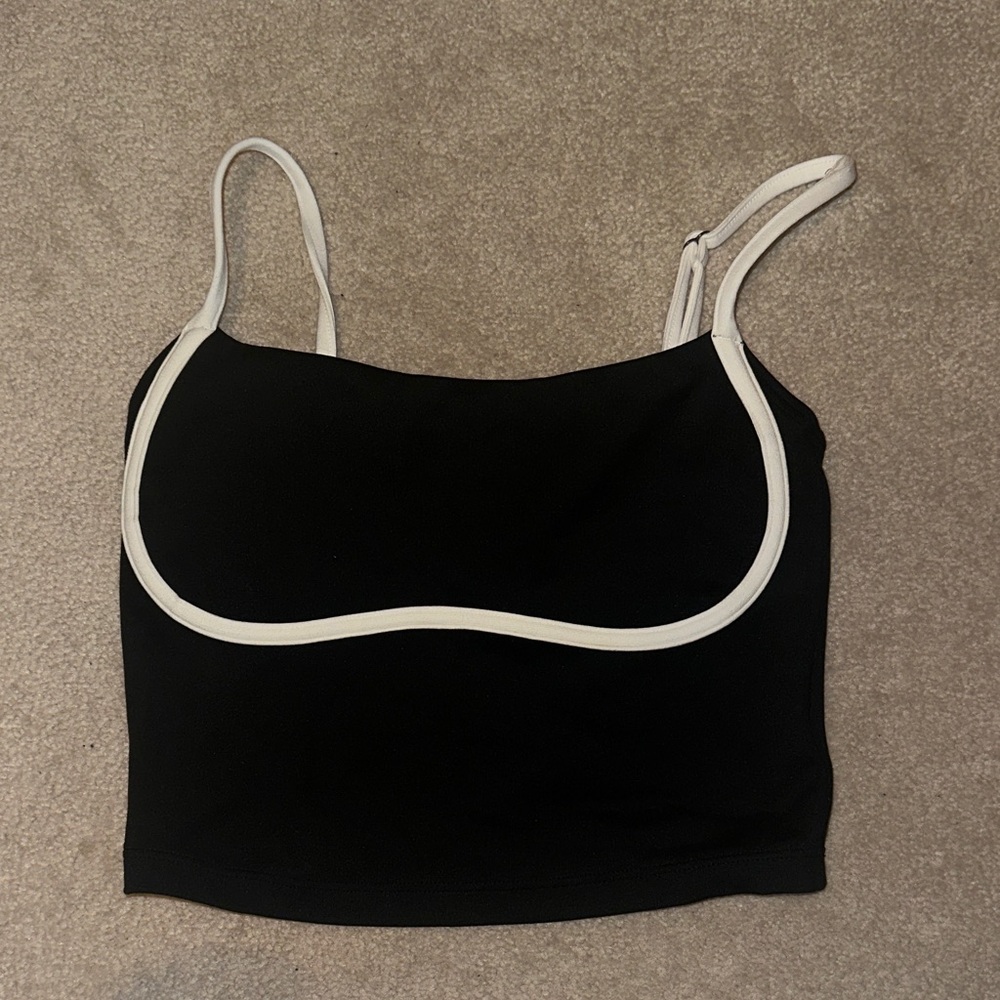Hollister Black and White Tank Top